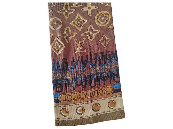 Louis Vuitton Bandeau Twilly Monogram Marrone e Blu Multicolore - vista 6