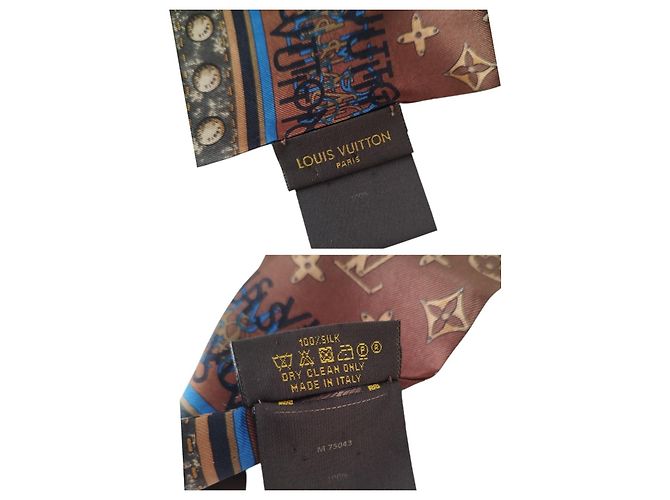 Louis Vuitton Bandeau Twilly Monogram Marrone e Blu Multicolore - vista 7