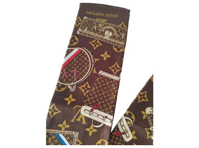 Louis Vuitton Twilly Monogram e Malles in seta Multicolore - vista 3