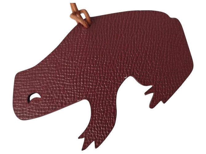 Hermès Petit H Charm Capybara in pelle Epsom Multicolore - vista 4