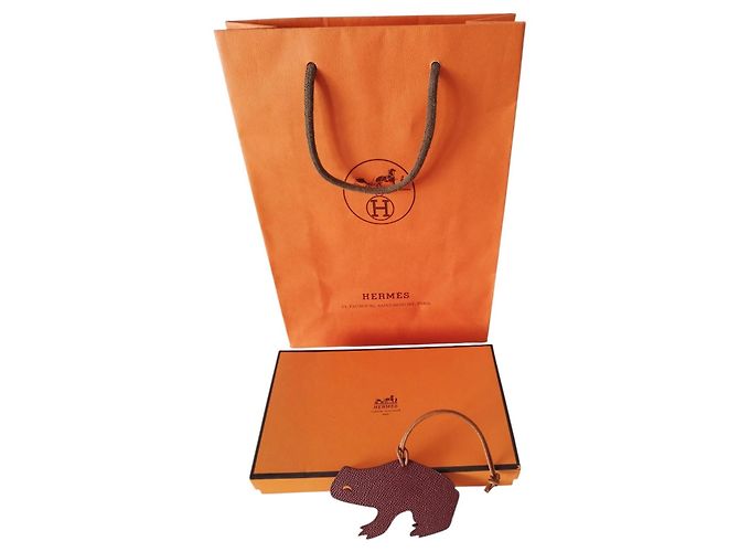Hermès Petit H Charm Capybara in pelle Epsom Multicolore - vista 5
