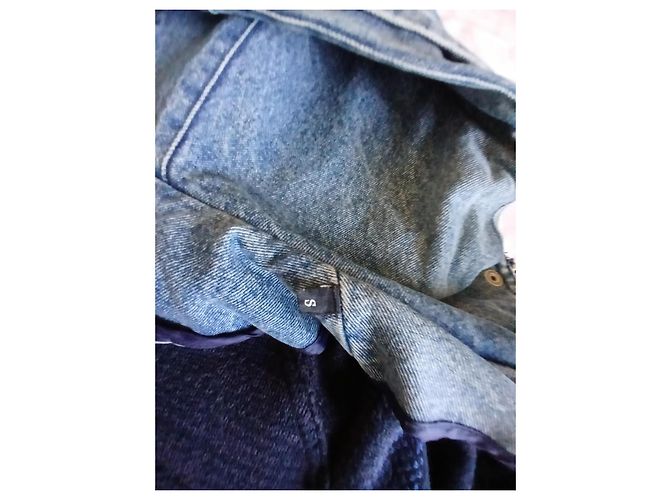 Giacca in denim e maglia Diesel con cappuccio Blu Blu scuro - vista 10