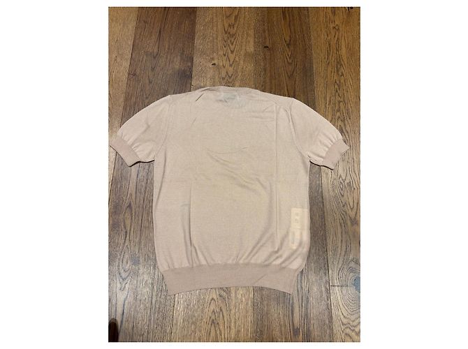 Prada Kurzarmpullover aus beiger Schurwolle - Ansicht 5