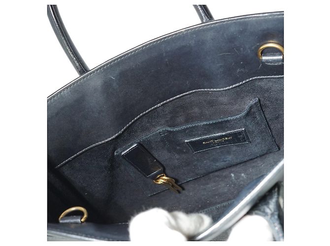 Yves Saint Laurent Sac de Jour Baby Pelle Nera Camoscio - vista 8