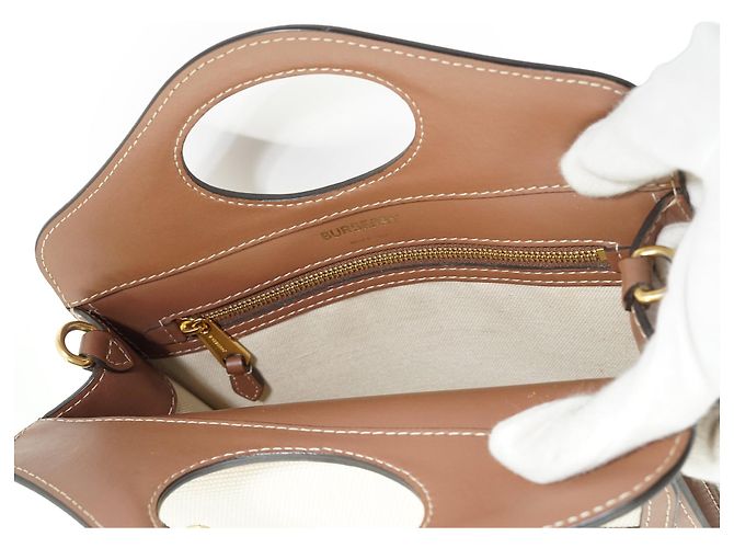 Burberry Mini Bolsa Horseferry Pocket Two-Tone - vista 10