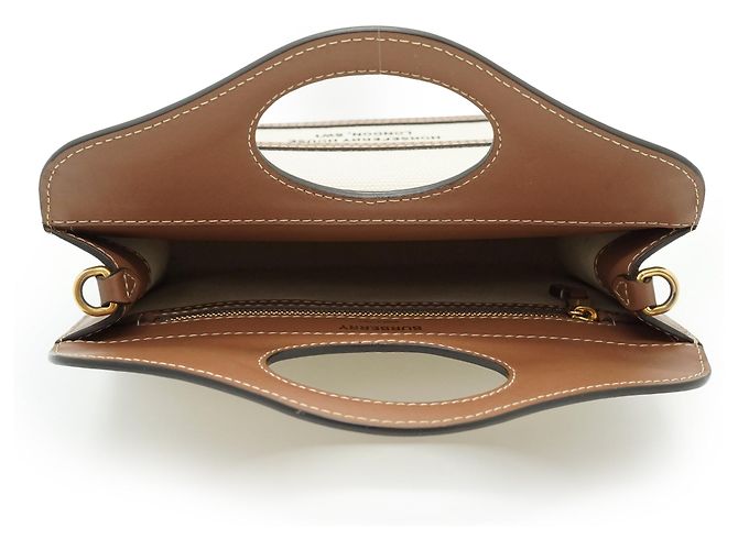 Burberry Mini Bolsa Horseferry Pocket Two-Tone - vista 8