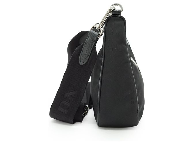 Prada Re-Edition 2005 Re-Nylon Mini Hobo Nero - vista 5