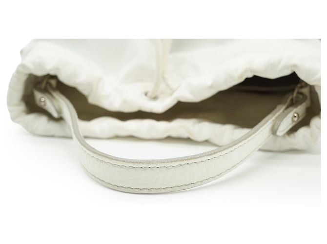 Autre Marque Maison Margiela 5AC Micro Borsa a Secchiello 2-Way Bianco - vista 10