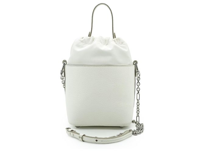 Autre Marque Maison Margiela 5AC Micro Borsa a Secchiello 2-Way Bianco - vista 2