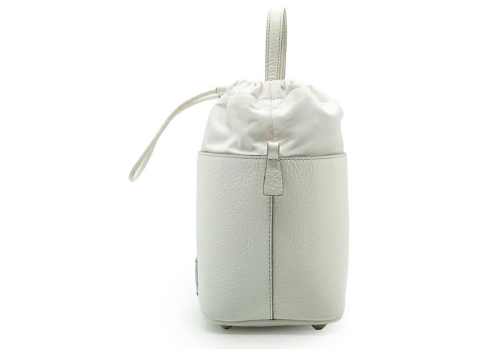 Autre Marque Maison Margiela 5AC Micro Borsa a Secchiello 2-Way Bianco - vista 4