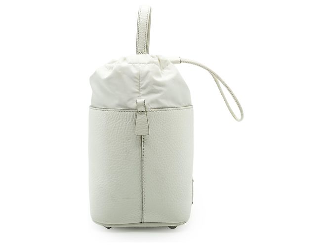 Autre Marque Maison Margiela 5AC Micro Borsa a Secchiello 2-Way Bianco - vista 5
