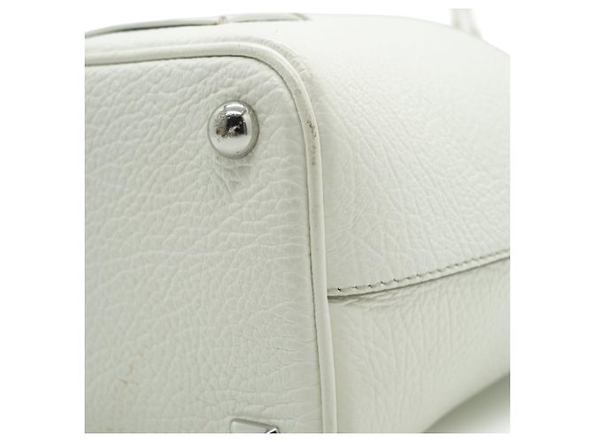 Autre Marque Maison Margiela 5AC Micro Borsa a Secchiello 2-Way Bianco - vista 8