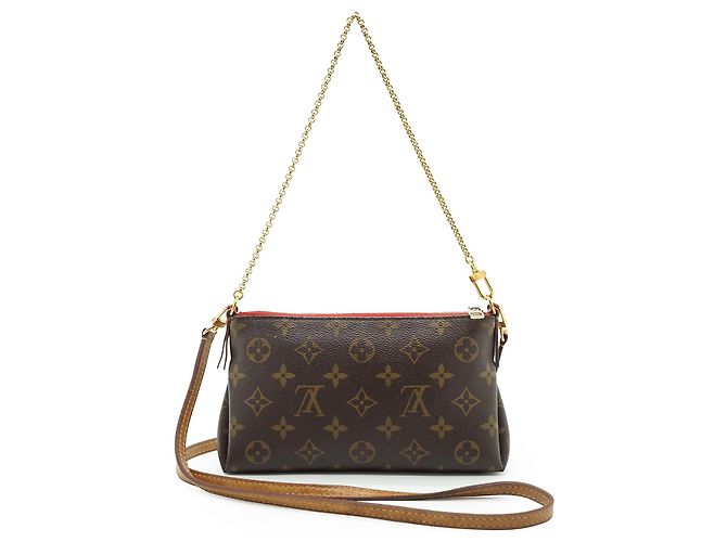 Louis Vuitton Pochette Monogram Pallas Cherry 2-Way Marron Rouge - vue 2