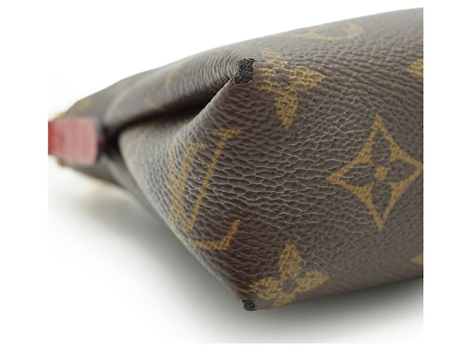 Louis Vuitton Pochette Monogram Pallas Cherry 2-Way Marron Rouge - vue 7