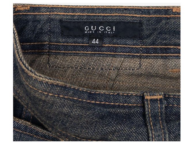 Gucci by Tom Ford SS02 Flared Sanded Bootcut Denim Jeans Blau - Ansicht 5