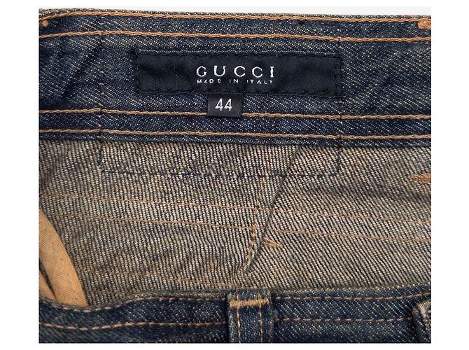 Gucci by Tom Ford SS02 Flared Sanded Bootcut Denim Jeans Blau - Ansicht 6