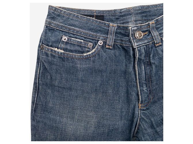 Gucci by Tom Ford SS02 Flared Sanded Bootcut Denim Jeans Blau - Ansicht 3