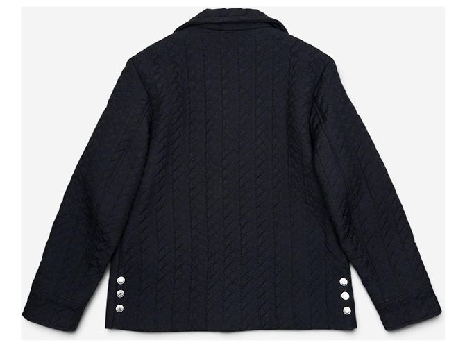 Sovracamicia trapuntata Diorissimo Trotter Monogram Dior by Galliano AW02 Blu navy - vista 2