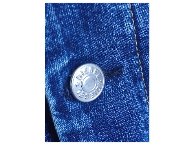 Diesel Jeansjacke mit Shearling-Futter Braun Blau - Ansicht 3