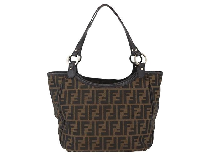 Fendi Chef Zucca Canvas Small Castaño - vista 2