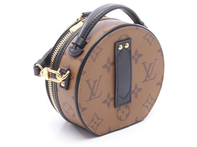 Borsa Louis Vuitton Mini Boite Chapeau Marrone Nero - vista 2