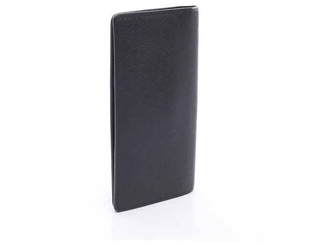 Louis Vuitton Portefeuille Brazza Taiga Noir Bi-fold Long Wallet Nero - vista 2