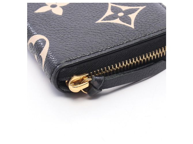Louis Vuitton Portefeuille Clemence Monogram Empreinte Long Wallet Schwarz Roh - Ansicht 6