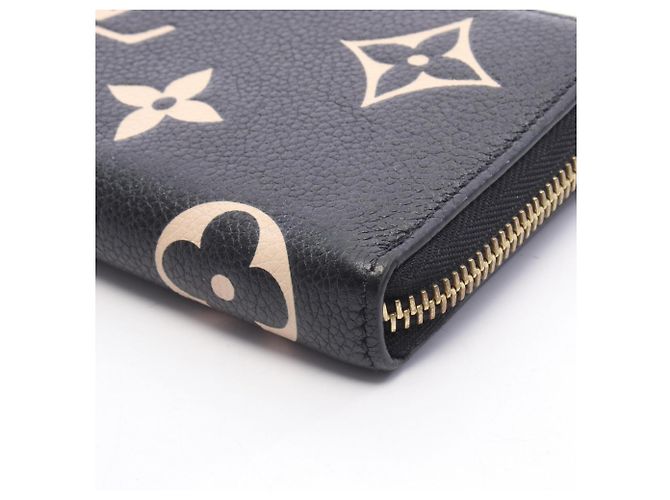 Louis Vuitton Portefeuille Clemence Monogram Empreinte Long Wallet Schwarz Roh - Ansicht 7