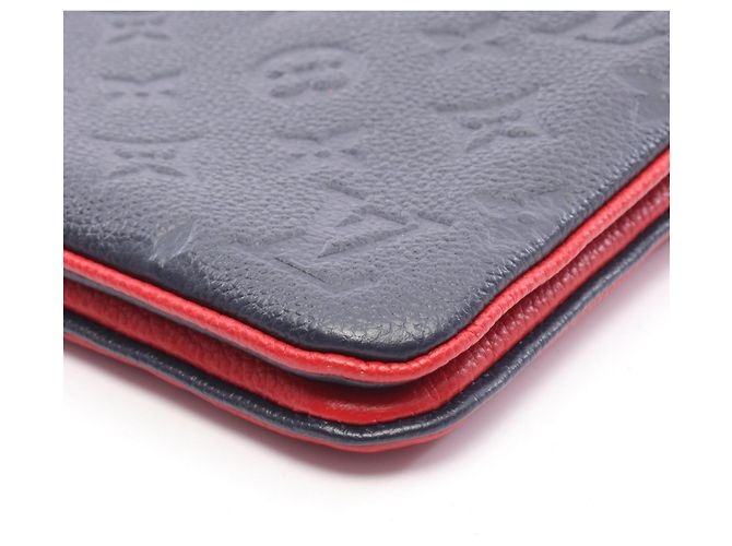 Louis Vuitton Pochette Double Zip Schultertasche Rot Marineblau - Ansicht 6