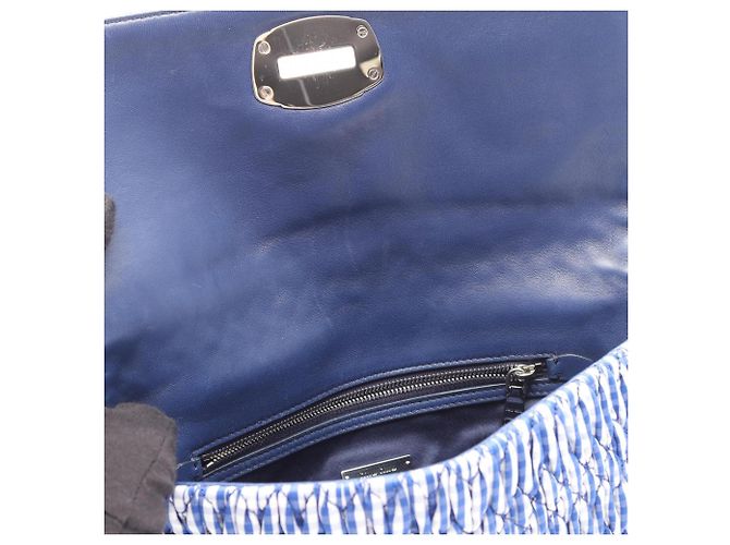 Miu Miu Matelassé 2-Way Shoulder Bag White Blue - view 5