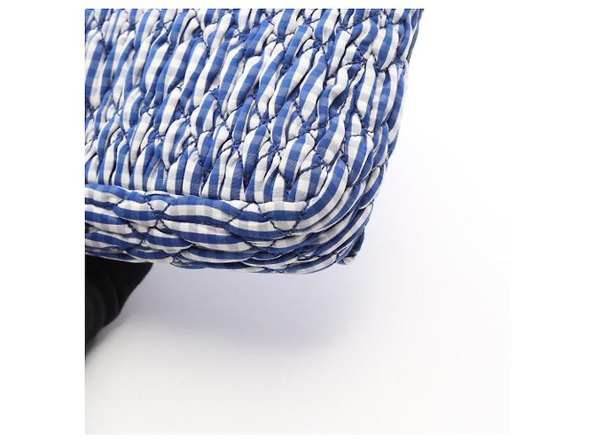 Miu Miu Matelassé 2-Way Shoulder Bag White Blue - view 7