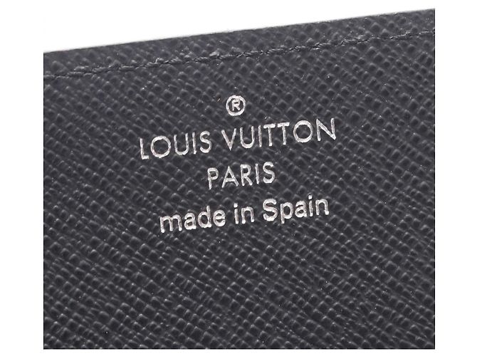 Portabiglietti Louis Vuitton Taiga Noir Nero - vista 4