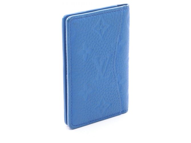 Organizer Portacarte in pelle blu neon Louis Vuitton - vista 2