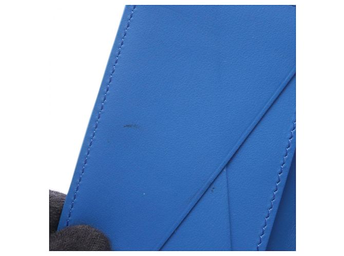 Organizer Portacarte in pelle blu neon Louis Vuitton - vista 5