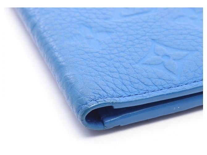 Organizer Portacarte in pelle blu neon Louis Vuitton - vista 6