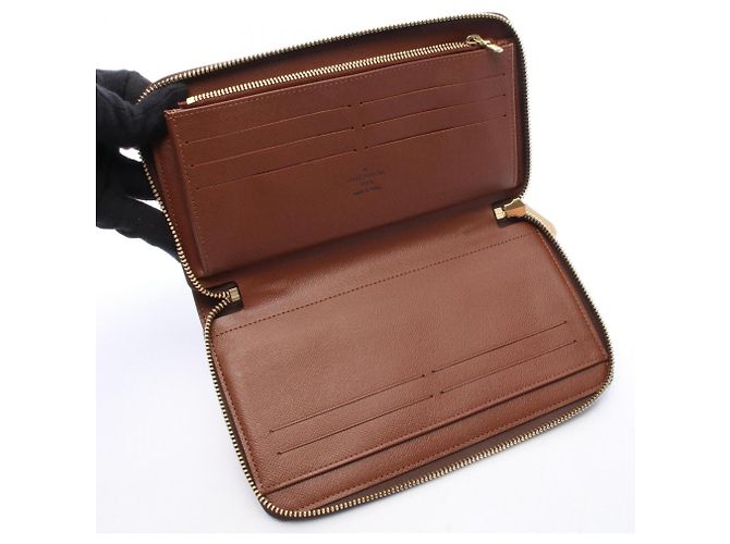 Louis Vuitton Zippy Organizer Monogram Cartera Larga Redonda Castaño - vista 3