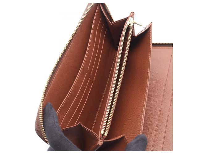 Louis Vuitton Zippy Organizer Monogram Cartera Larga Redonda Castaño - vista 4