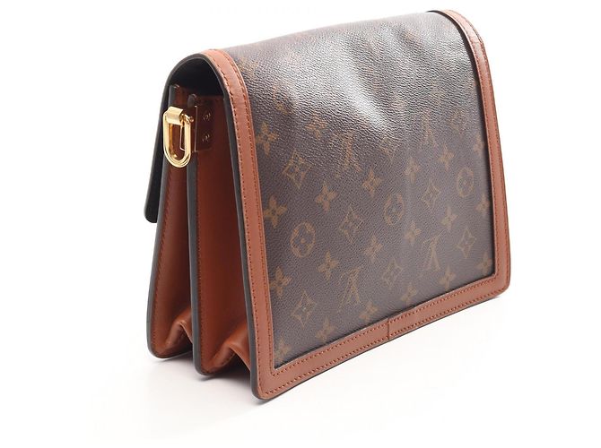 Borsa a tracolla Louis Vuitton Dauphine MM Monogram Reverse Marrone - vista 2