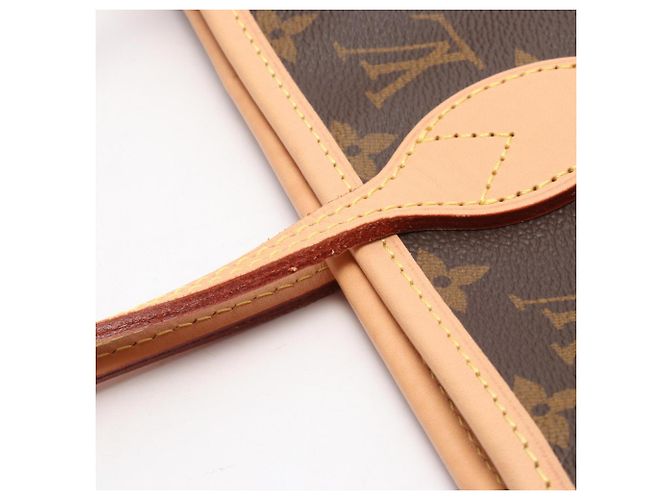 Borsa Tote Louis Vuitton Neverfull Inside Out MM Monogram Marrone Rosa - vista 7