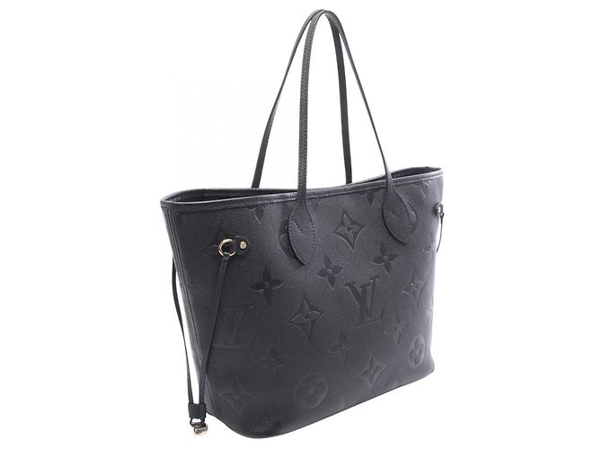 Louis Vuitton Neverfull MM Monogram Empreinte Noir Tote Bag Schwarz - Ansicht 2