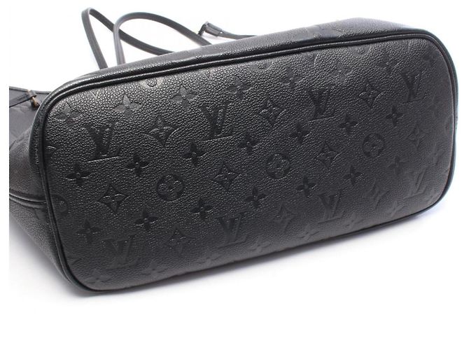 Louis Vuitton Neverfull MM Monogram Empreinte Noir Tote Bag Schwarz - Ansicht 7