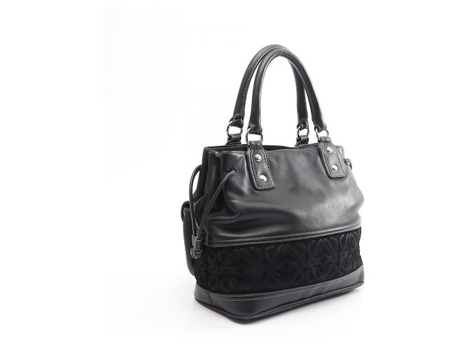Borsa Loewe Anagram Nero - vista 2