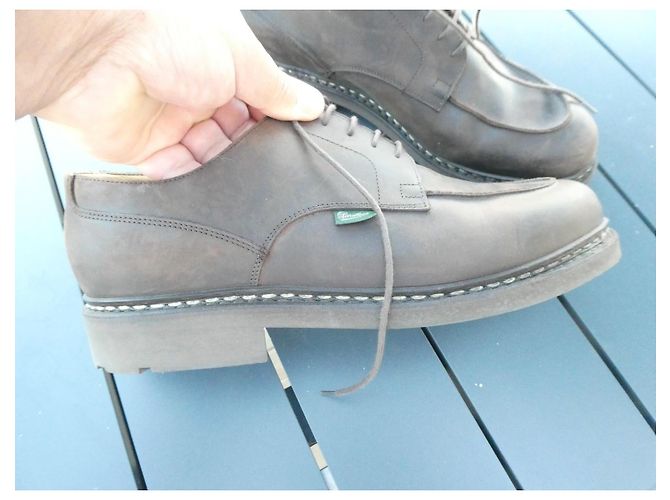 Paraboot Chambord Scarpe Derby in pelle marrone - vista 4
