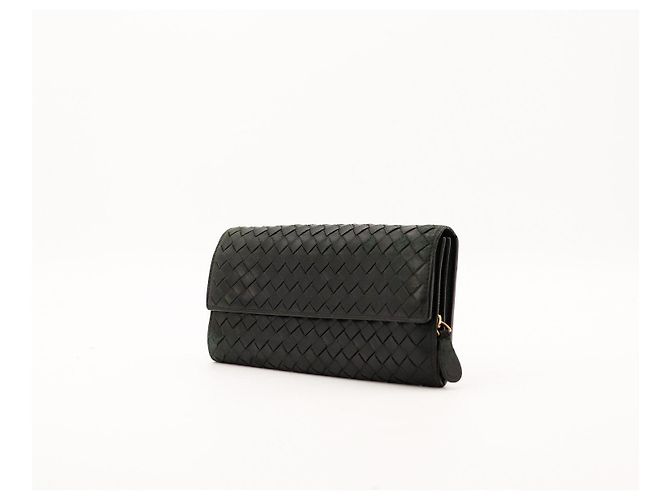 Bottega Veneta Intrecciato Leather Wallet Dark green - view 2