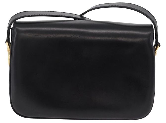 Edge Céline Celine Flap Shoulder Leather Schwarz - Ansicht 2