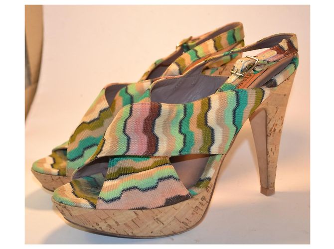 Sandali con zeppa Missoni Zig Zag Multicolore - vista 2