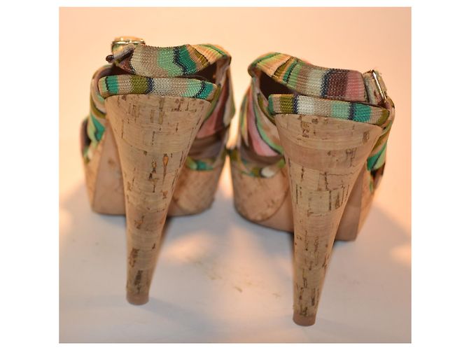 Sandali con zeppa Missoni Zig Zag Multicolore - vista 4