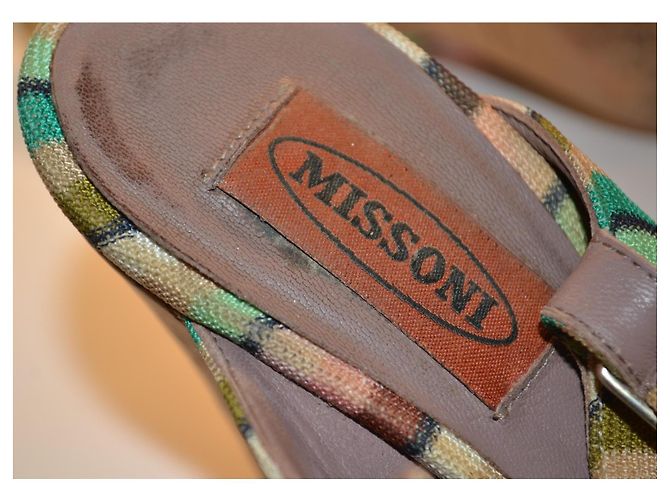 Sandali con zeppa Missoni Zig Zag Multicolore - vista 7