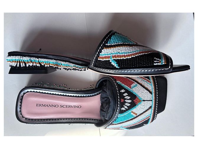 Sandales Ermanno Scervino avec perles - vue 4