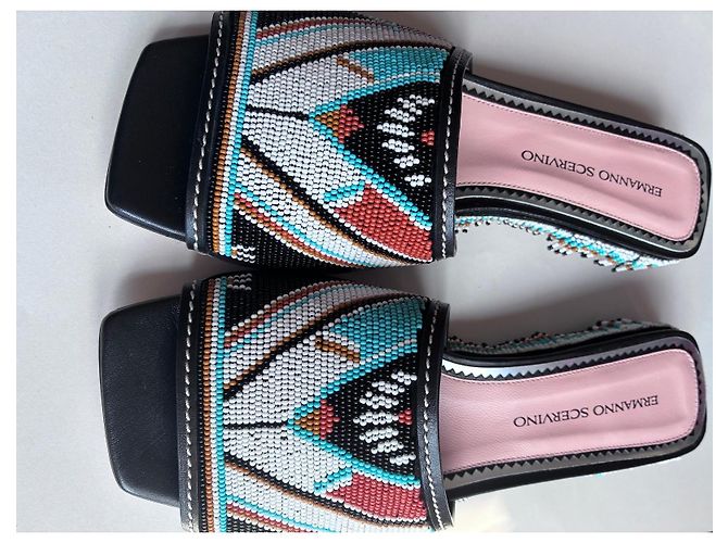 Sandales Ermanno Scervino avec perles - vue 5